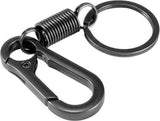 Keychain - Carabiner - Hook Shape Keychain - Hook - Rings - Stainless Steel - Gift - Black