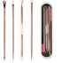 4-Piece Set of Comedone Spoons | Blackhead & Acne Removal | Acne | Comedone Spoon | Comedone Extractor | Pimple Removal | Stainless Steel | Rose Gold