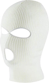 Three-Hole Balaclava | Facemask | Ski Hat | Bivouac | Winter Sports | Motorcycle/Skipper/Cycling Hat | Universal / One Size | White