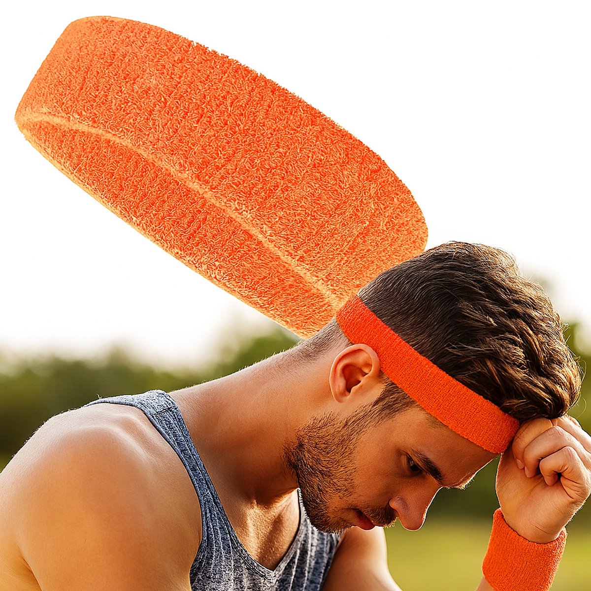 Headband | Headband | Sweatband | Sweatbands | Head | Sports band | Orange