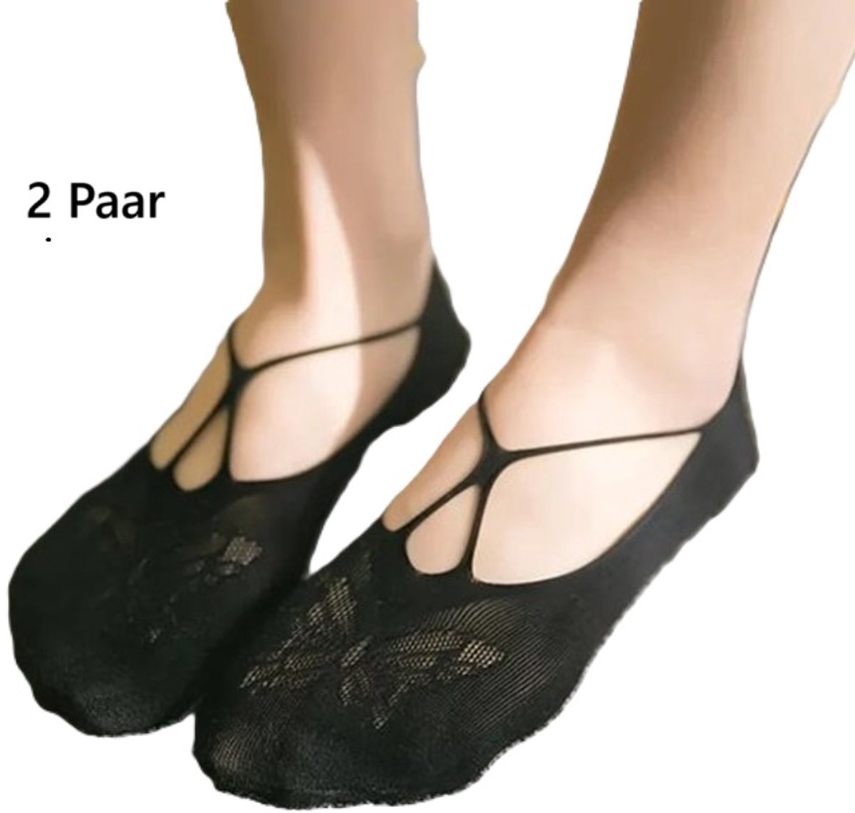 2 Pairs Comfortable Butterfly Sockliners | Footers | Socks | Ankle Socks | For Size 36-42 | Black