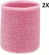 Wristbands Set of 2 | Sweatband | Sweatbands | Wrist | Sports Bands | 1 Piece | 8 x 8 CM | Light Pink