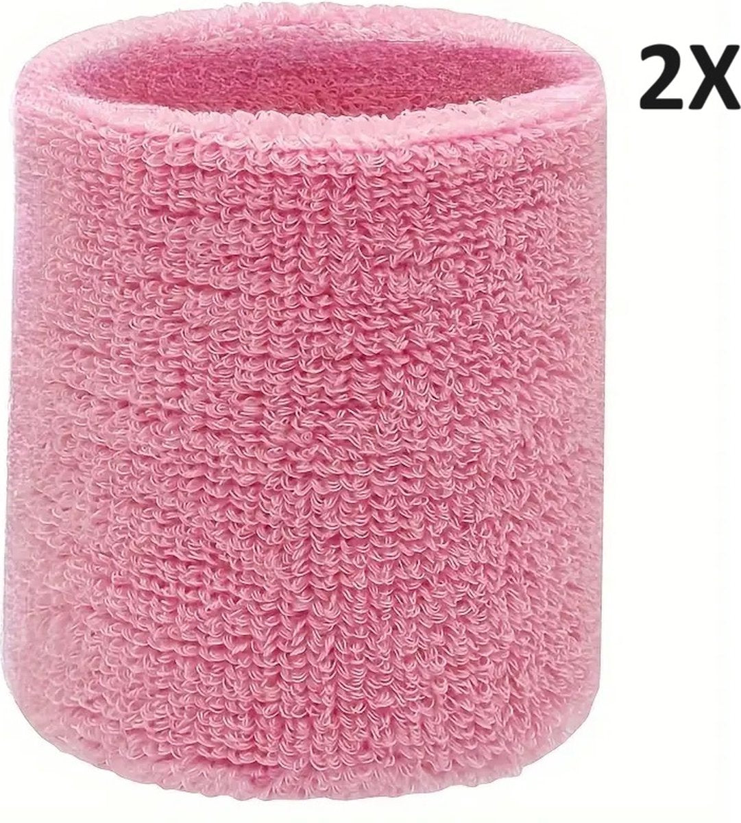 Wristbands Set of 2 | Sweatband | Sweatbands | Wrist | Sports Bands | 1 Piece | 8 x 8 CM | Light Pink