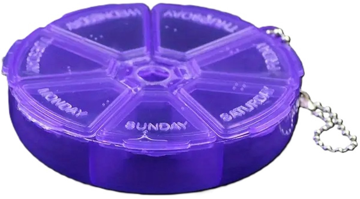 Pill box | Pill box | Medicine box | Tablet dispenser | Pill box | 7 days | Purple