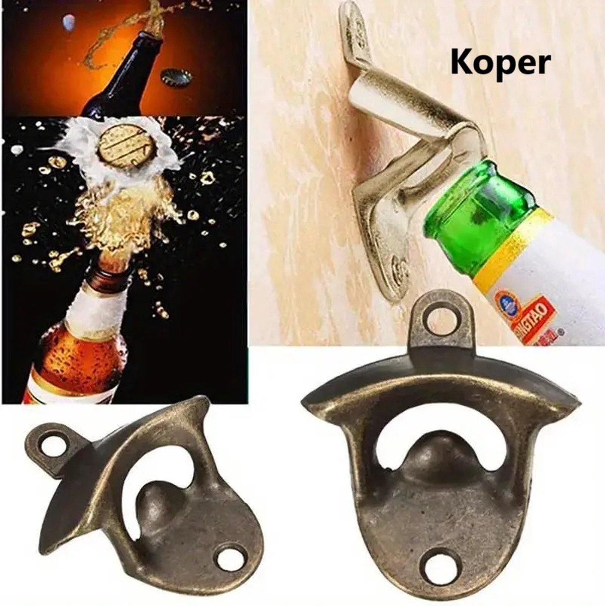 Wall Bottle Opener | Wall Bottle Opener | Wall Bottle Opener | Includes 2 Screws | Bronze