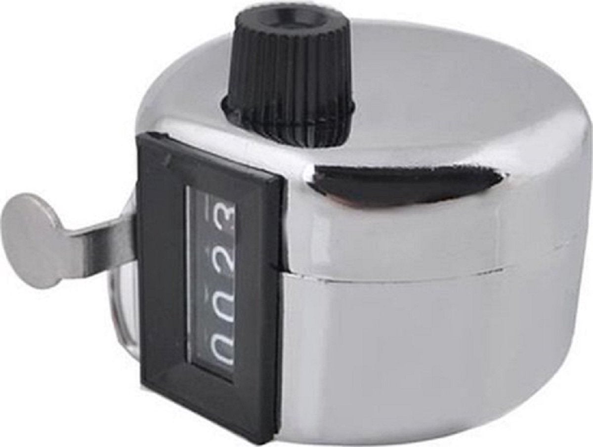 Handheld Counter | People Counter | Manual Click Counter | 4-Digit | Silver | 2 Pieces!