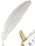 Feather Shaped Bookmark | Bookmark | Bookmark | Metal | 11.4 cm | Silver