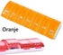 Pill Box | Pill Box | Medicine Box | Pill Box | 7 Days | 1 Week | Monday to Sunday | Orange