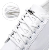 Round Laces - 105 cm - no tie - elastic laces - no tie - shoelaces - sports laces - round - shoelaces - children's laces - White
