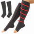 4 Pairs of Compression Stockings with Zipper | Compression Socks | Support Stockings | Airplane Socks | Anti-Fatigue | Size L/XL (40-45) | Black