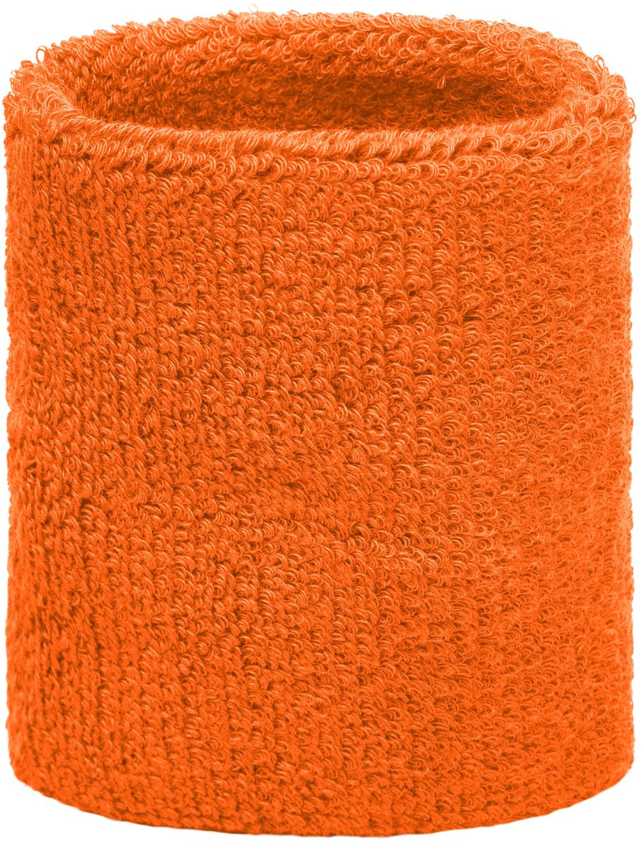Orange sweatband for wrist