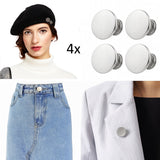 4x Jeans Buttons With Snap | Universal Jeans Button Pins | Jeans Buttons | Replace Buttons | Jeans Button | Silver