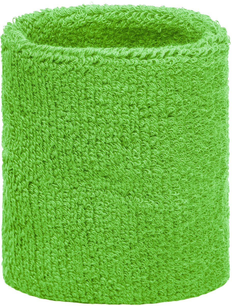 Lime green wrist sweatband