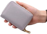 Card Holder with Anti-RFID | Credit Card Holder | With Cash Compartment | Card Holder - Wallet | PU Leather | Wallet | Grey