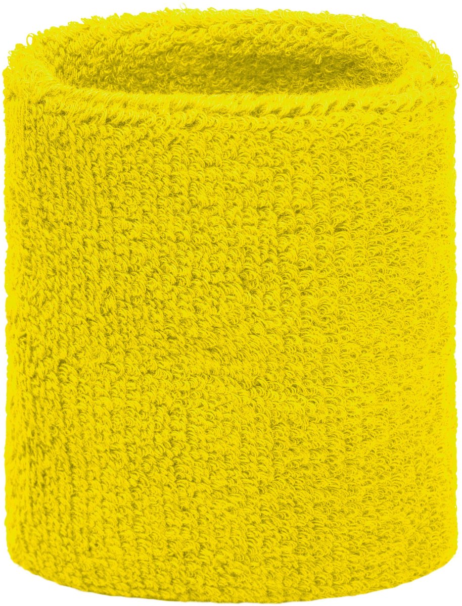 Yellow wrist sweatband