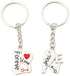 2-Piece Keychain Forever Love You | Couples Keychain | For Him & Her | Silver