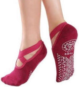 Closed Toe Yoga Socks | With Anti-Slip Bottom | Anti-Slip Socks | Pilates Socks | Size 36-40 | Red