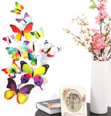 3D Wall Decoration Butterflies 12 Pieces | Wall Butterflies | Butterfly Wall Stickers | Rainbow