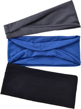 Headband Set - 3 Pieces - Sports Headband Unisex - Elastic Non-Slip