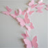 Solid pink 3D butterflies