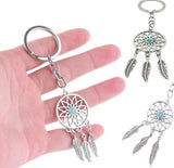 Dreamcatcher Keychain | Dream Catcher Keychain | Lucky Charm | Silver