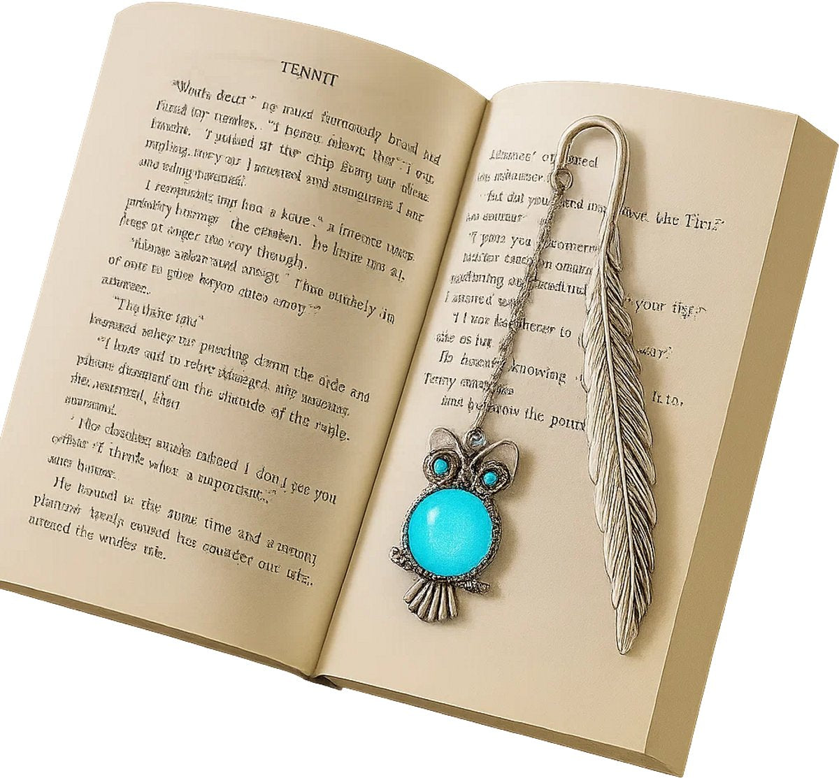 Owl Shaped Bookmark | Glow in the Dark | Luminous | Bookmark | Metal | Silver