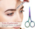 Cuticle Clipper and Eyebrow Scissors in 1 | Cuticle Scissors | Small Eyebrow Scissors | Cuticle Removal | Stainless Steel | Multicolor