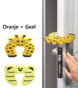 Animal Door Stoppers I Baby and Child Door Protectors I Door Protection I Foam / Foam I Animal Door Stopper I 2 Pieces I Orange + Yellow