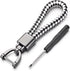 Car Keychain | Key Holder | Leather Keychain | Universal | White / Black
