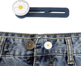 3-Piece Jeans Extension Buttons | Floral Design | Buttonhole Extender | Jeans Extension Button | 5.5 cm Adjustable Button | Maternity Pant Expander
