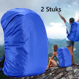 2x Rain Cover For Backpack | Backpack Rain Cover | Waterproof | Rain Cover Bag | Bag Protection Against Rain | 25-35 Liters | Blue