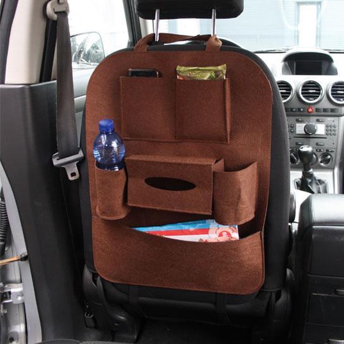 Car Organizer - for Children - Car Seat Organizer - Brown