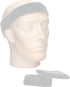 Set of light grey sweatbands - Light grey sports day set of wrist and head sweatbands