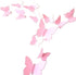 3D Wall Decoration Butterflies 12 Pieces | Wall Butterflies | Butterfly Wall Stickers | Solid Wall Stickers | Pink