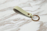 Faux leather keychain mint green
