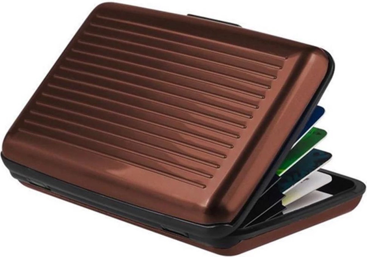 Card Holder - Card Holder – Aluminum Wallet - Brown