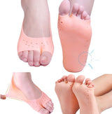 Pair Silicone Gel Socks | Heel Protectors | Heel Insoles | Heel Cushions | Heel Socks | One Size | Beige