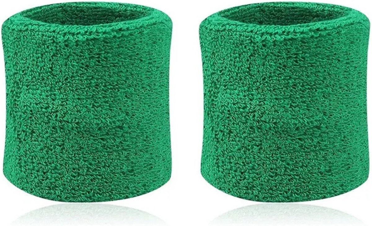 Wristband Set | Sweatband | Sweatbands | Wrist | Sports Bands | 2 Piece | Green