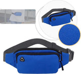Waist Bag | Fanny Pack | Water Repellent | Pouch | Waist Bag | Waistbelt | With Smartphone Pocket | Headphone Hole | Blue