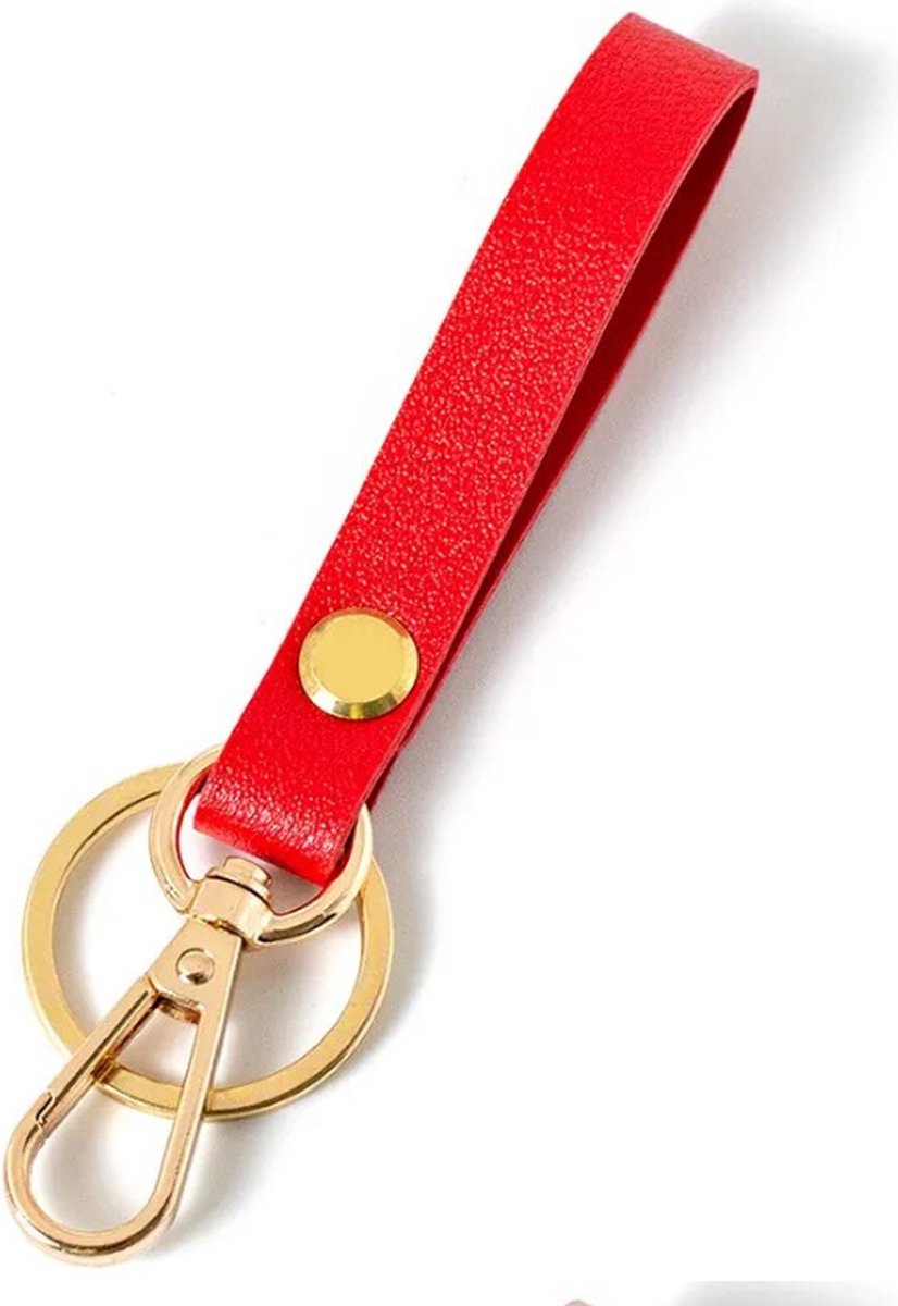 Luxury Ladies' Keychain | Key Holder | Car Keychain | Modern Style | With Double Key Rings | Red