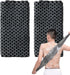 2-piece Japanese back scrubber set, exfoliating shower towel, extra-long exfoliating washcloth for men and women, scrub cloth for body cleansing and massage (black)