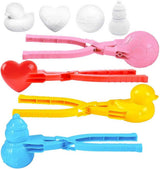4 Pieces Snowball Maker for Children - Ball/Heart/Duck/Snowman - Safe PP Material