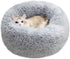 Cat baskets - Washable cat bed 20/24 inch - Dog baskets for small and medium-sized dogs - Anti-anxiety round, soft, plush faux fur dog basket - Thick bottom (light gray, medium)
