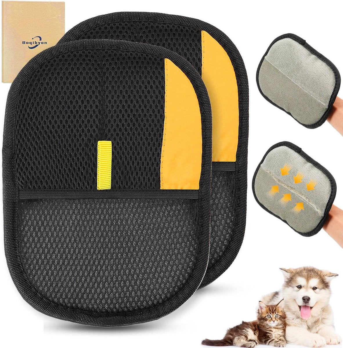 2 Pieces Magic Brush Pet Hair - Washable and Reusable for Cat and Dog Hair - Effortless Care and Cleaning of Sofa, Carpet, and Furniture