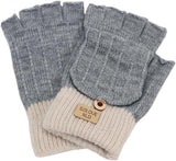 Stylish fingerless winter gloves for women - with finger protectors - plain unisex warm student gloves