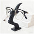 Glasses Stand - Glasses Holder - Decorative Glasses Stand and Desk Organizer - Unique Glasses Display Rack - For home, office, and bedroom, nice gift for glasses enthusiasts (black)