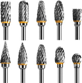Double-sided carbide rotary cutter - Carbide rotary cutter set - 1/8" shank cutters, drill bits, DIY woodworking, engraving, metal polishing, engraving and drilling