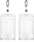 ID card holders with keychains - 2-pack - Durable ID card holders - Keychains - Transparent card protectors - Thumb slots - Card holders - School/office supplies (vertical)