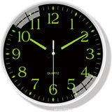 Luminous digital quartz wall clock - 20 cm - Modern minimalist silent clock for living room and bedroom - Stylish wall clock for home use