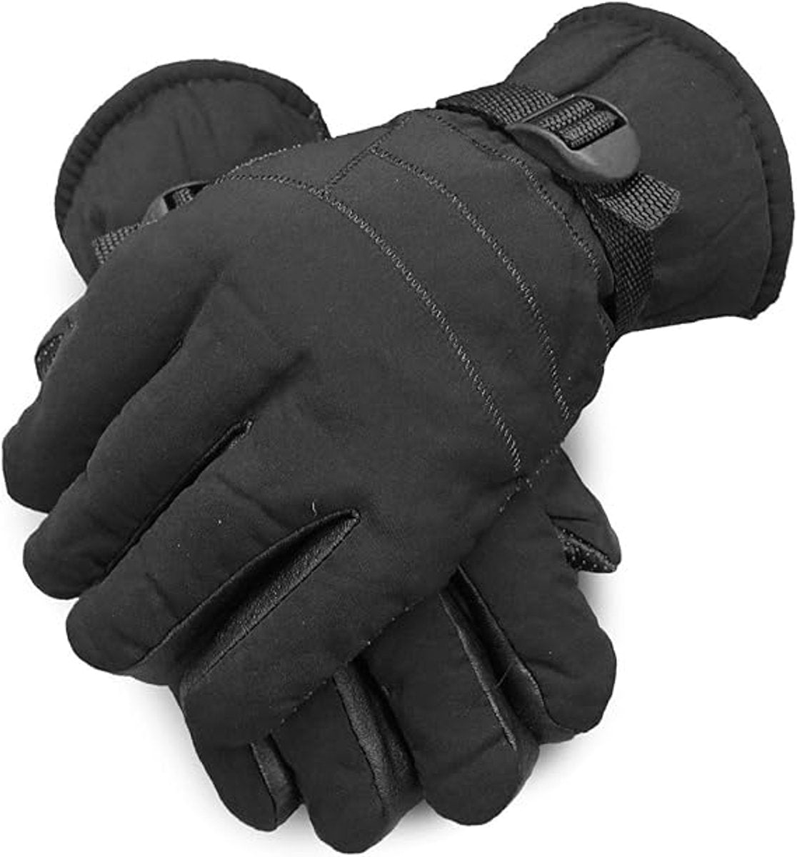 Warm, waterproof men's winter ski gloves with full fleece lining